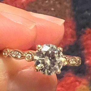 14k rose gold Moissanite engagement ring